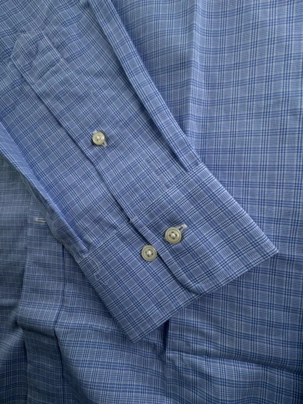 NWT Polo Ralph Lauren Men EASY CARE Button Up Shirt BLUE WHITE 16 34/35 Adult
